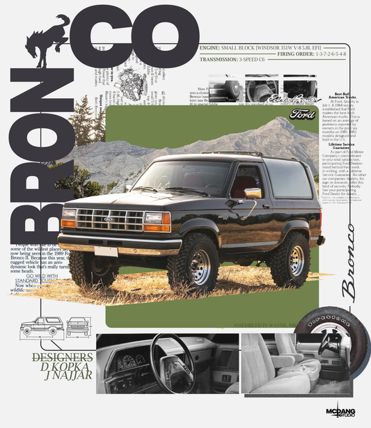 89 Ford Bronco T-shirt